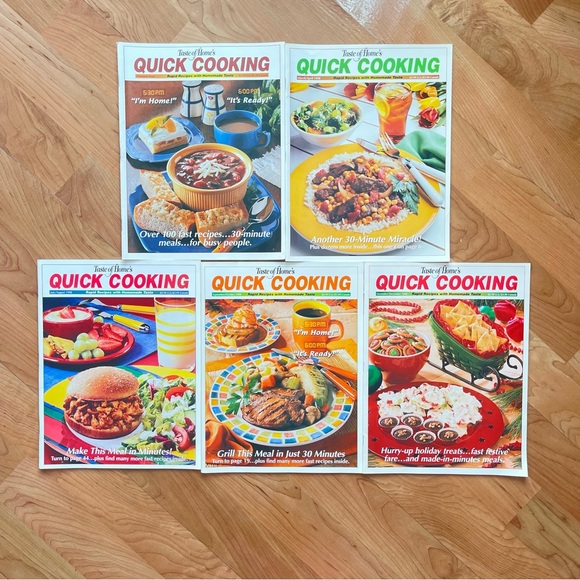 Vintage 1998 Taste Of Home’s Quick Cooking Cookbook Recipe Magazine Lot of 5 - Picture 1 of 14